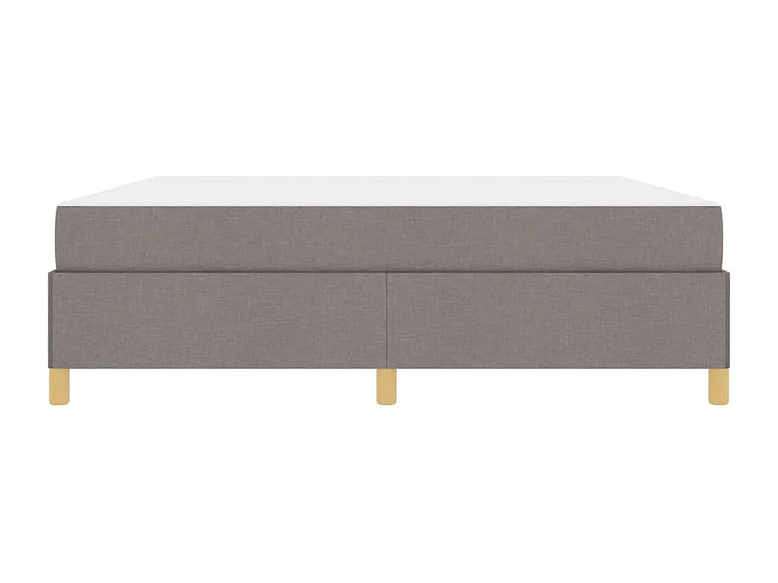 Cadre de lit avec matelas Taupe et blanc 180 x 200 cm tissu
