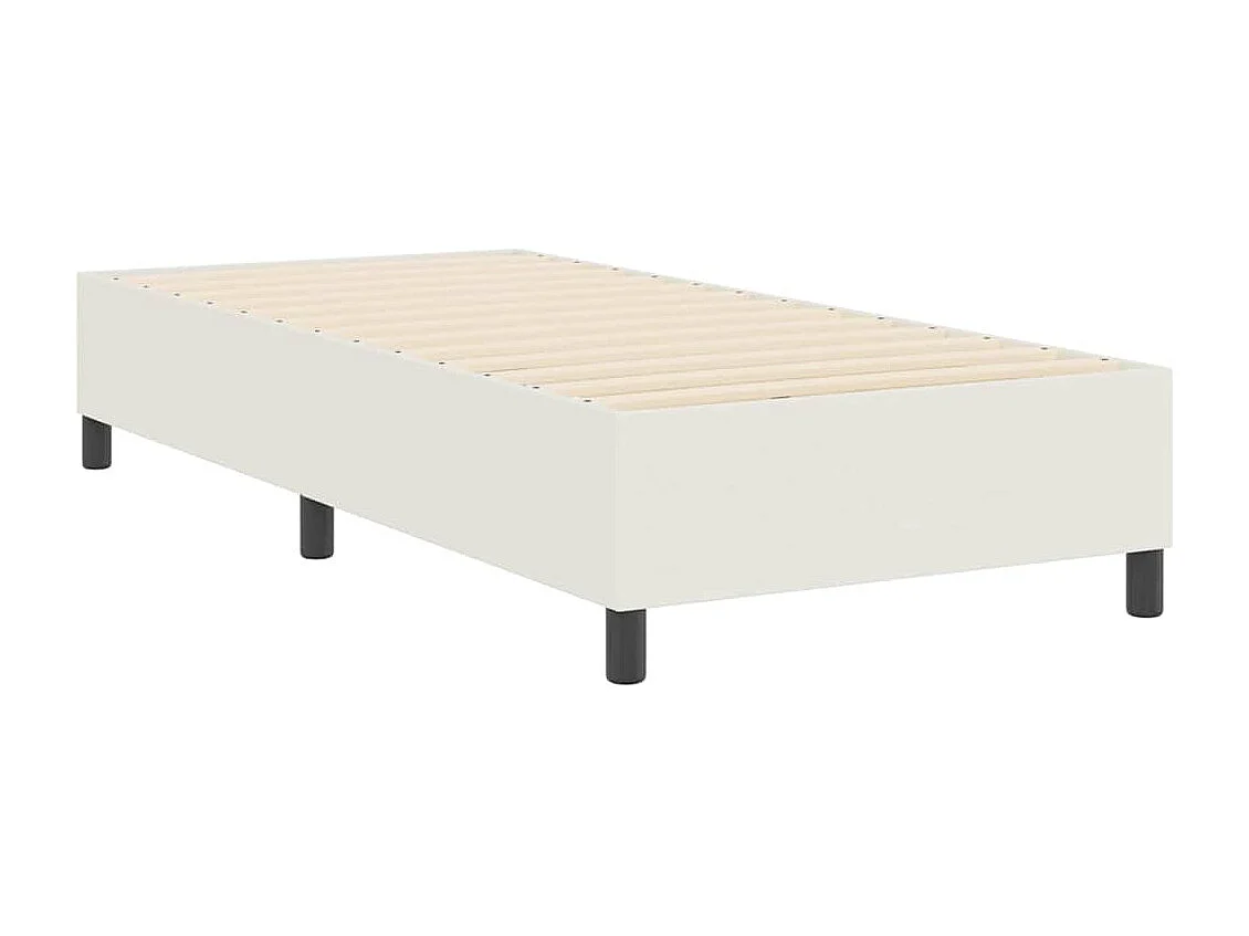Cama tipo Box Spring Crema 90 x 190 cm Telas de pana