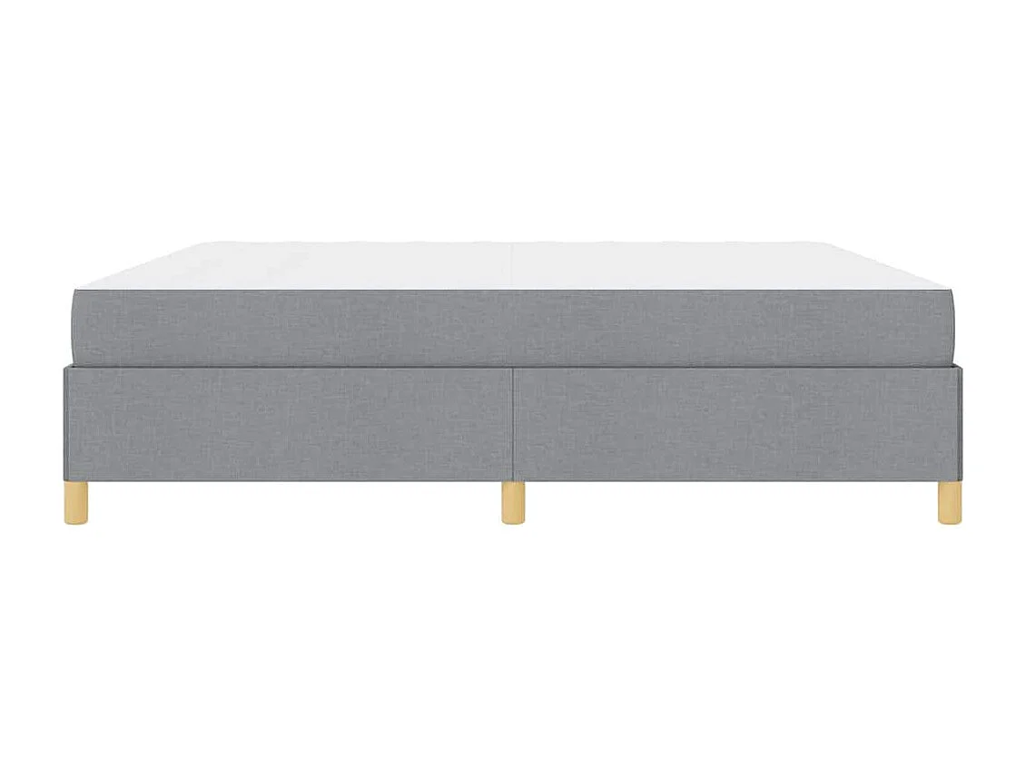 Cama Box com colchão Cinza claro e Branco 200 x 200 cm tecido