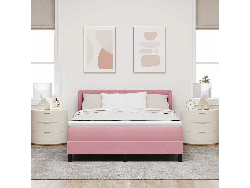 Cadre de lit avec matelas gris foncé 80x200 cm en velours