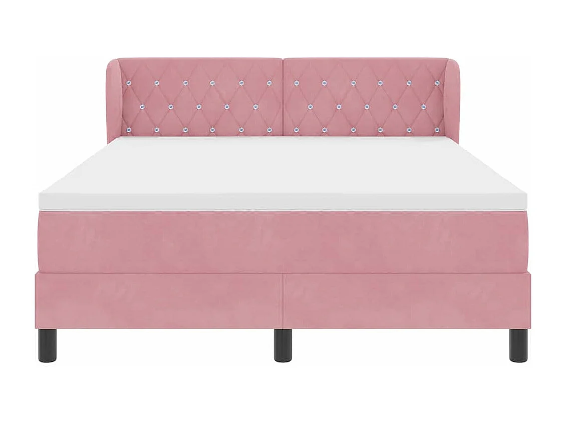 Cadre de lit avec matelas gris foncé 80x200 cm en velours