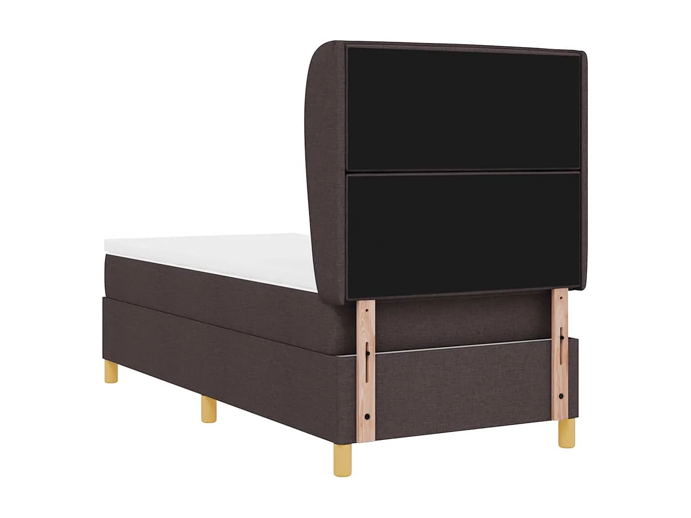 Cama con Somier y Colchón Gris Oscuro 90x190 cm de Tela