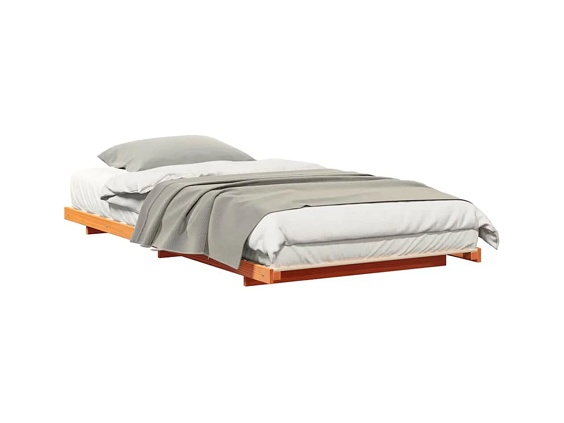 Estructura de cama Marrón cera 100 x 220 cm