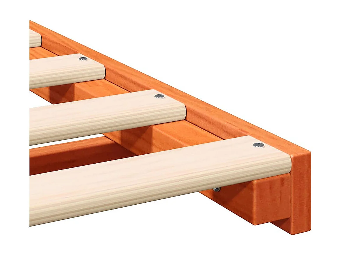 Estructura de cama Marrón cera 100 x 220 cm