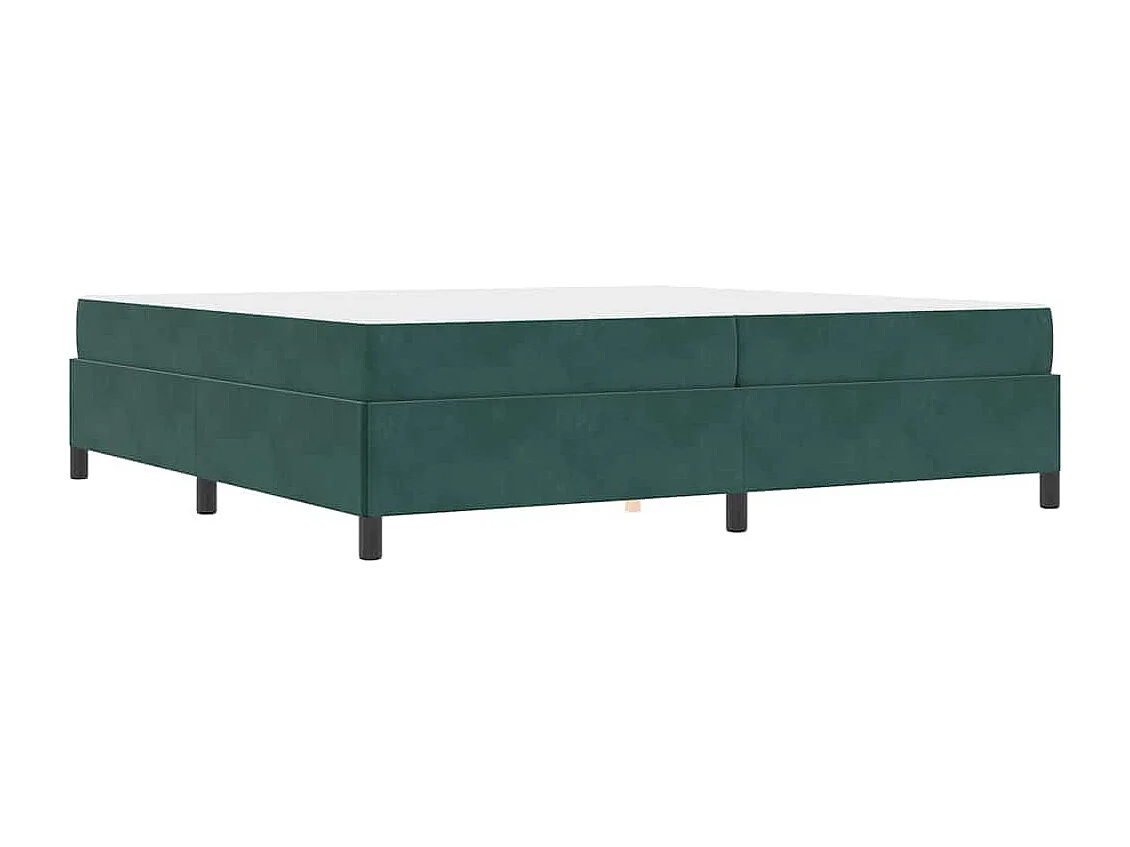 Bedframe Donkergroen, Groen en Wit 200 x 200 cm Fluweel
