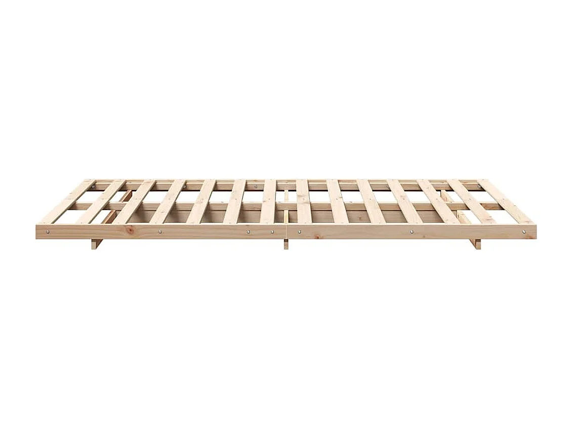 Estructura de cama Marrón 120 x190 cm Madera maciza de pino