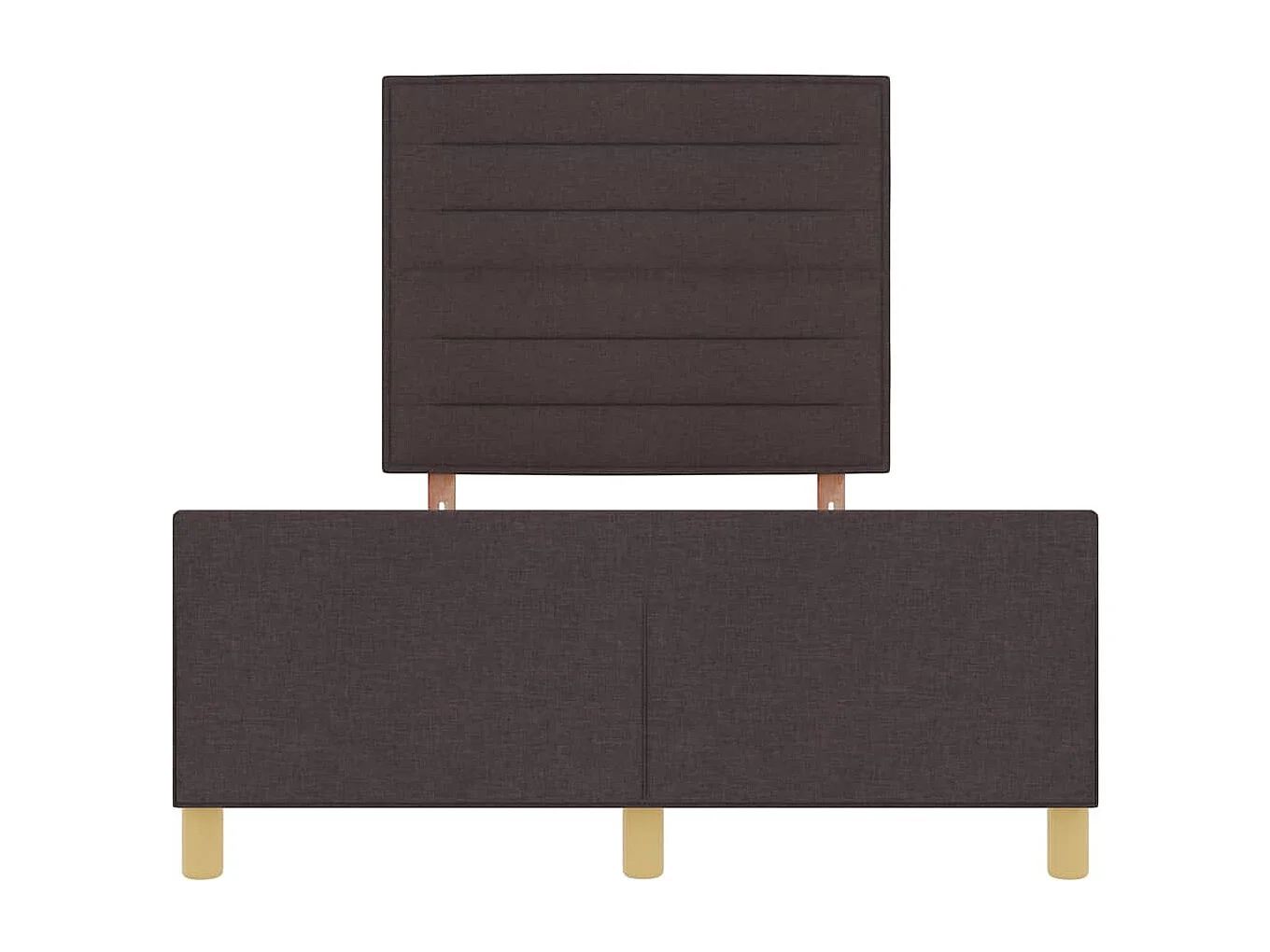 Cadre de lit avec tête de lit Marron foncé 160 x 200 cm tissu