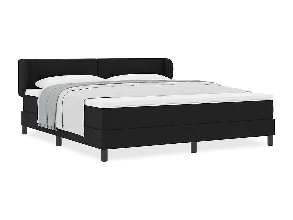 Boxspringbed met matras met matras Zwart 180 x 200 cm Stof