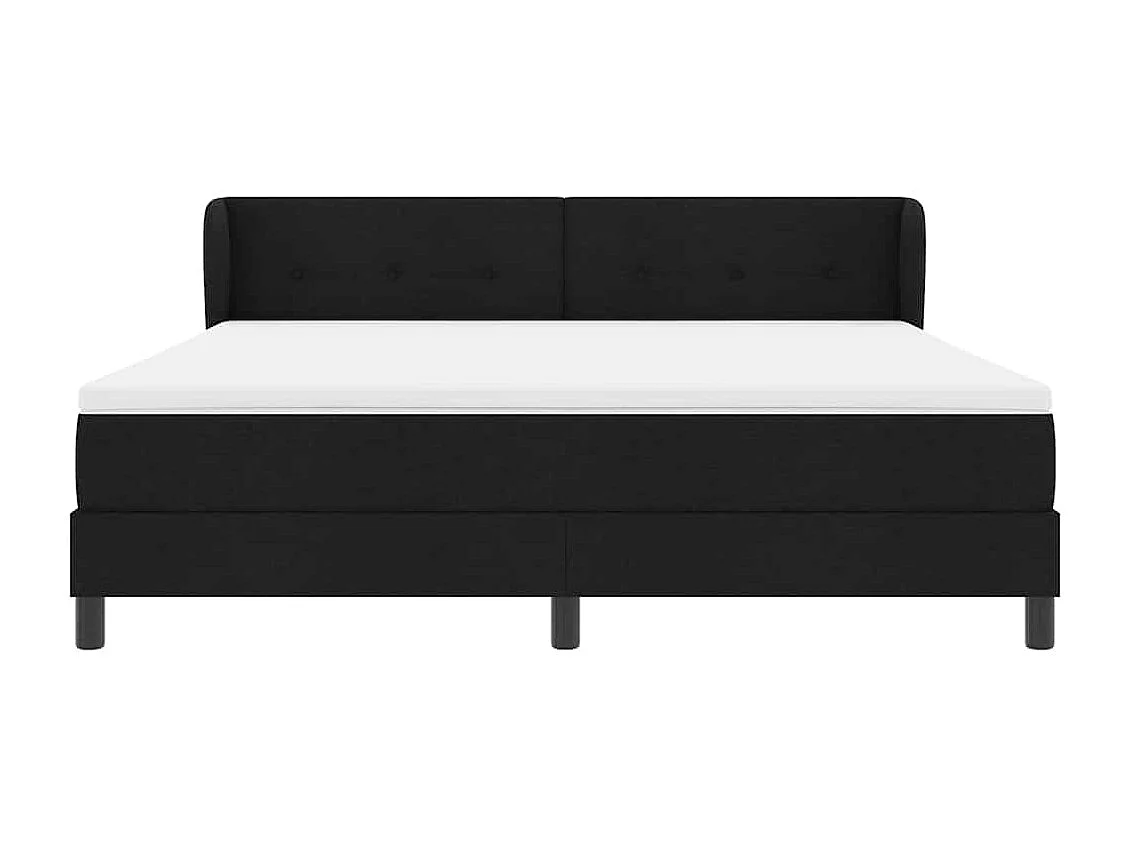 Boxspringbed met matras met matras Zwart 180 x 200 cm Stof