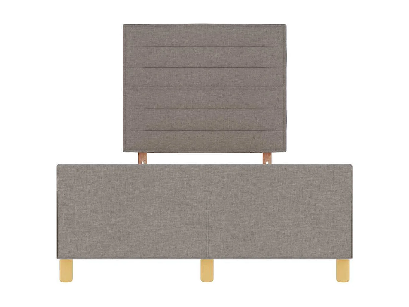 Cadre de lit avec tête de lit Taupe 120 x 190 cm tissu