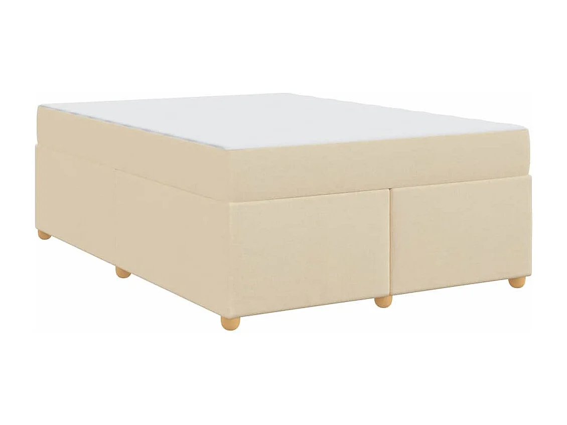 Estrutura da Cama com colchão Creme 160 x 200 cm tecido