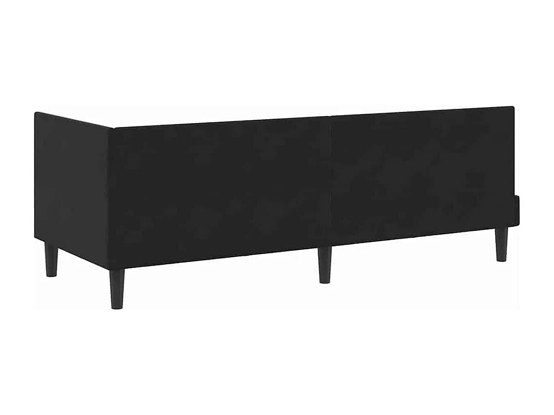 Cadre de lit d'angle avec tête de lit Noir 80 x 200 cm Velours