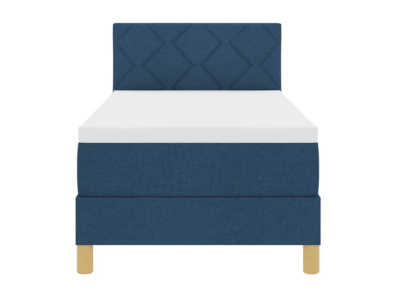 Cama box spring con colchón con colchón Azul 80 x 200 cm tela