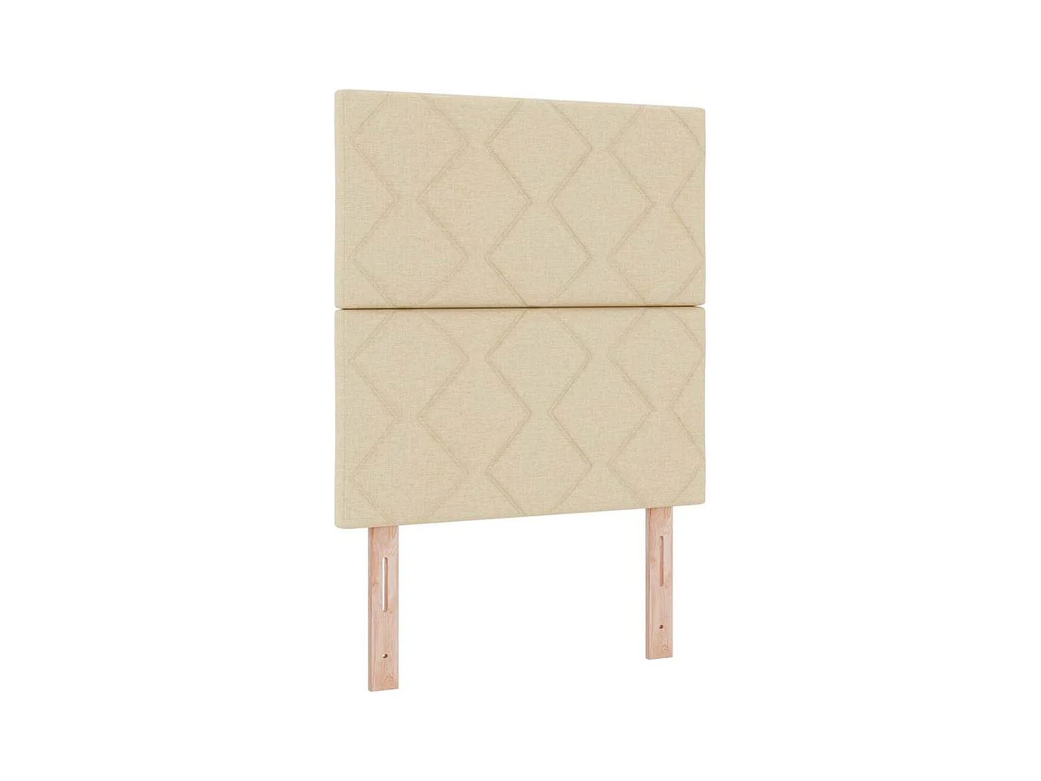 Cadre de lit avec matelas Crème 80 x 200 cm tissu