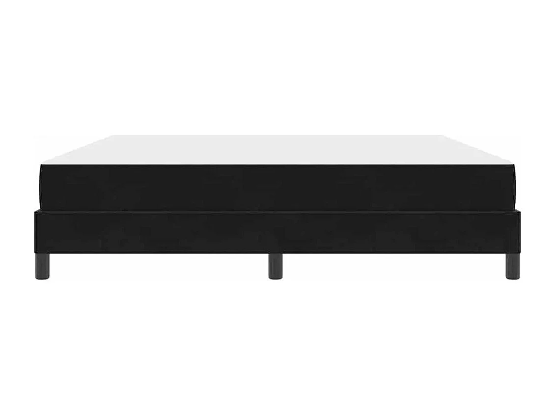 Cadre de lit avec matelas Noir 180 x 200 cm Velours