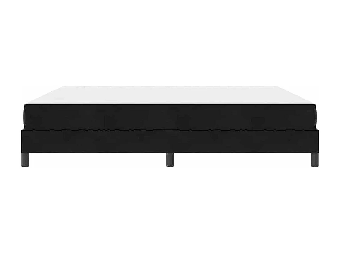 Cama box spring con colchón Negro 180 x 200 cm Terciopelo