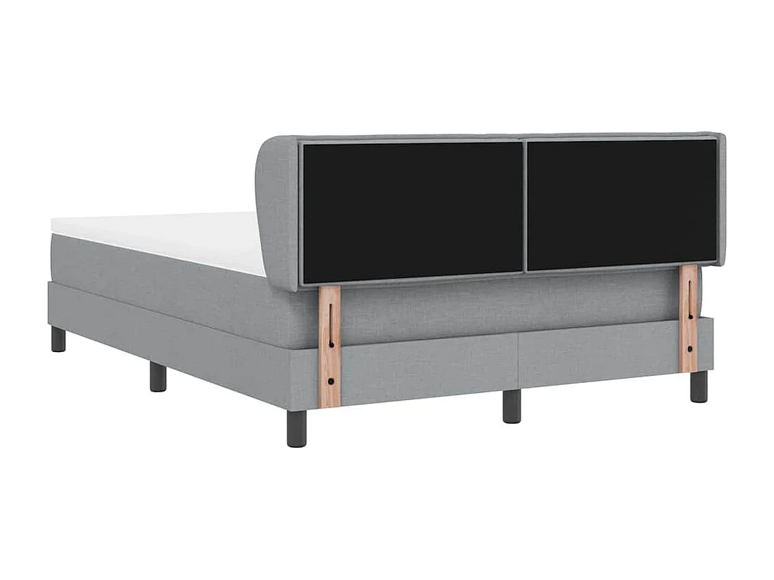 Cama box spring com colchão Cinzento-claro 160 x 200 cm tecido