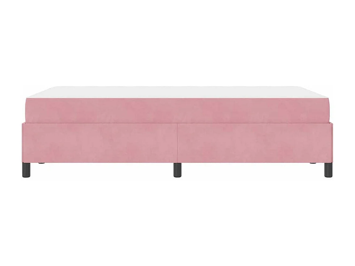 Estructura de cama Rosa y blanco 120 x 200 cm Terciopelo
