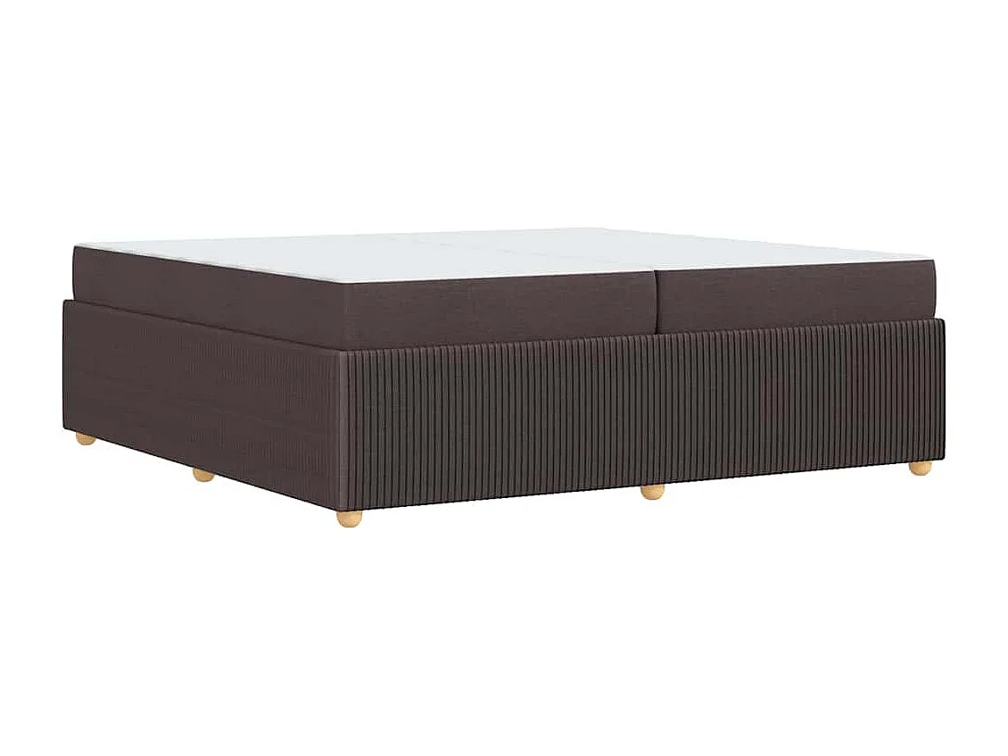 Bedframe met matras met matras Donkerbruin 200 x 200 cm Stof