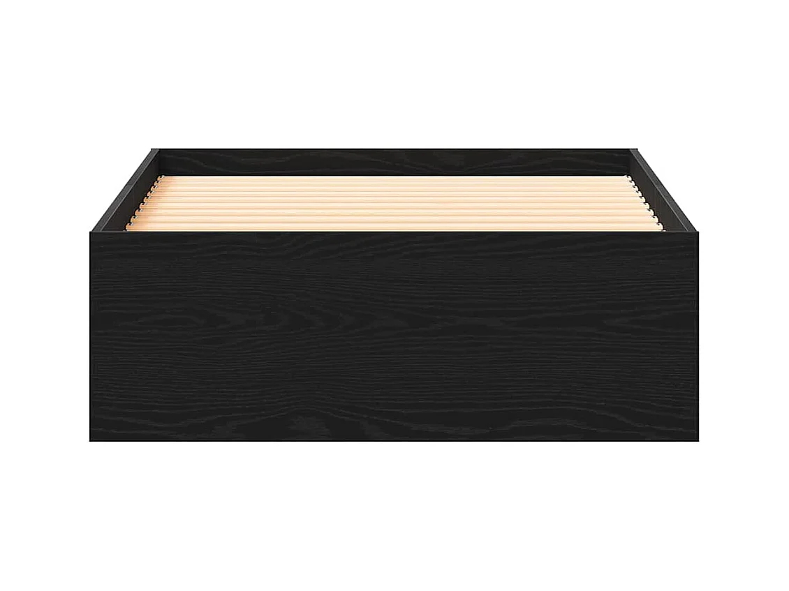 Cadre de lit avec tiroirs avec tiroir Chêne noir 100 x 200 cm