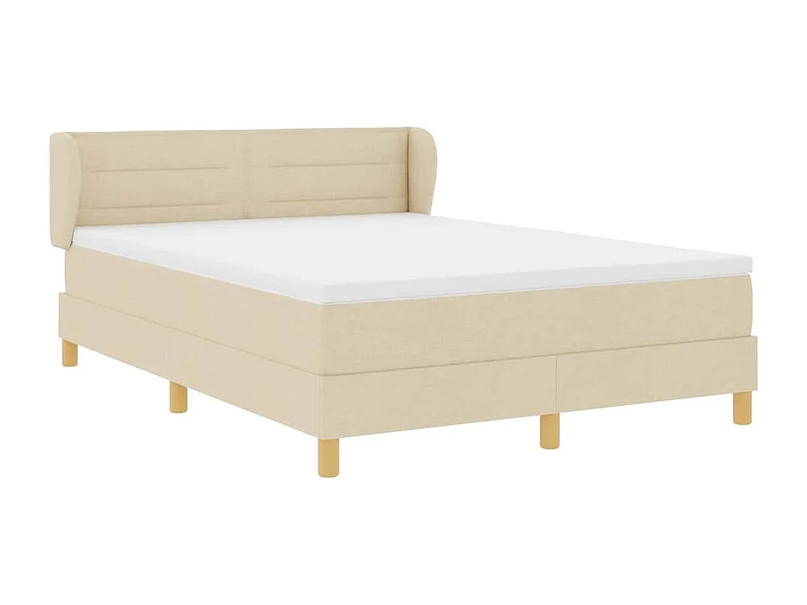 Boxspringbed met Matras Crème 90x200 cm Stof Crème 160 x 200 cm
