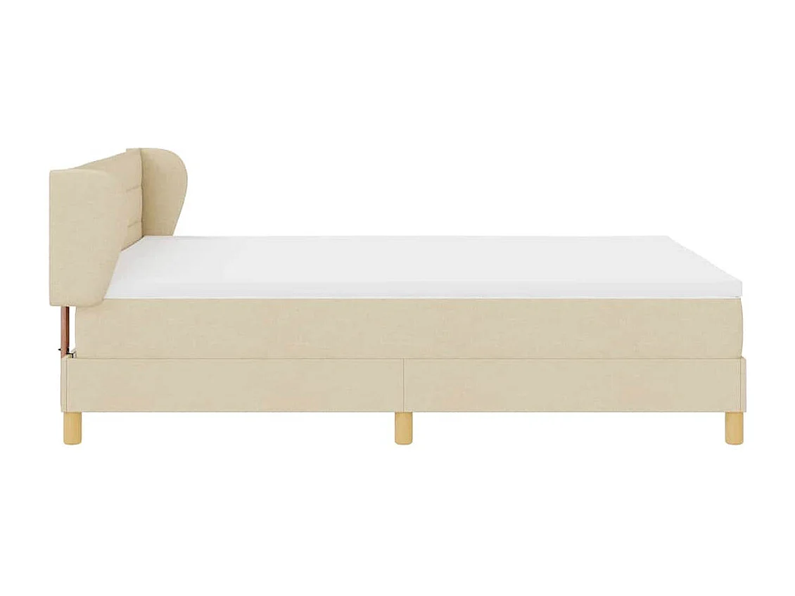 Boxspringbed met Matras Crème 90x200 cm Stof Crème 160 x 200 cm