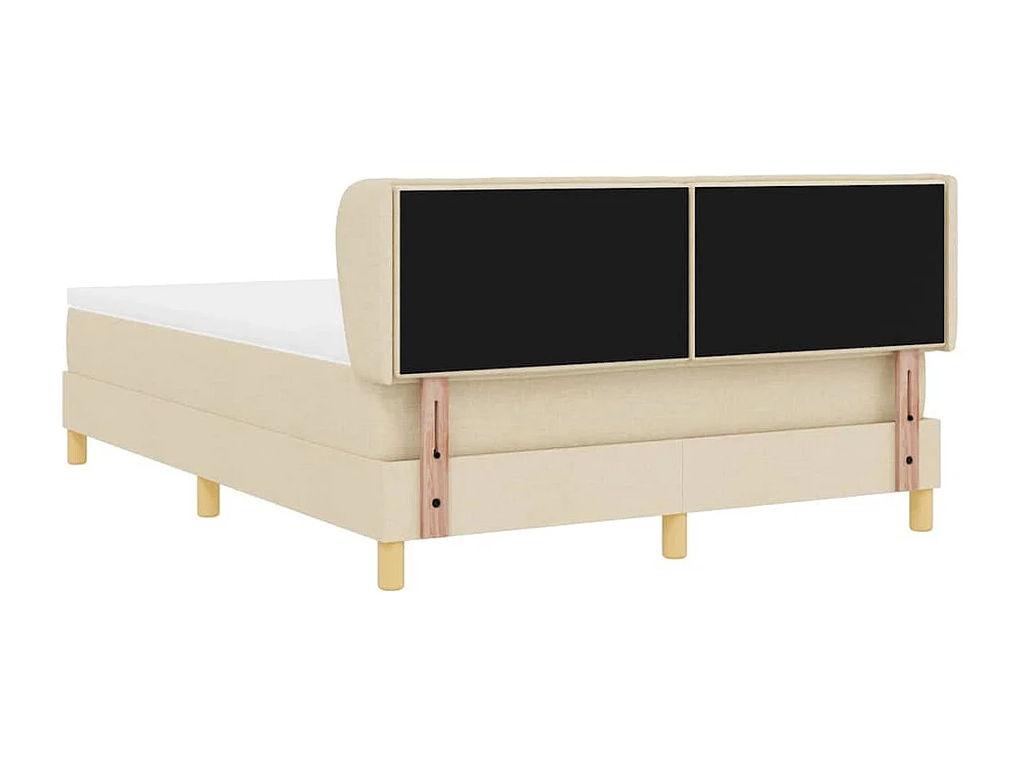 Boxspringbed met Matras Crème 90x200 cm Stof Crème 160 x 200 cm