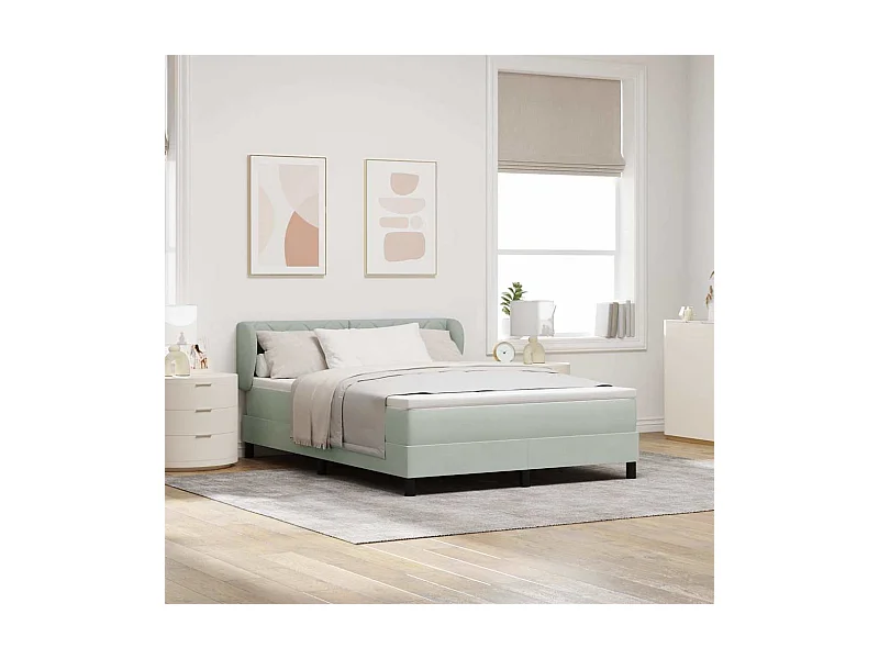 Boxspringbed met Matras Donkergrijs 80x200 cm Fluweel