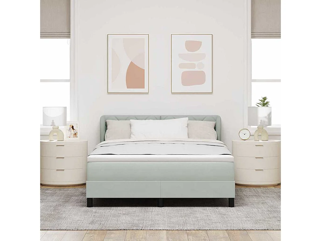 Cama con Somier y Colchón Gris Oscuro 80x200 cm Terciopelo