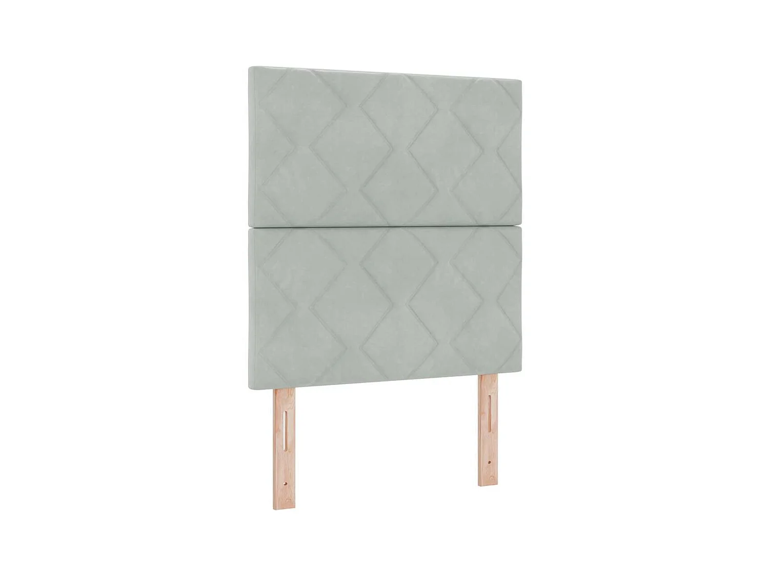 Cadre de lit avec matelas Gris clair 80 x 200 cm Velours