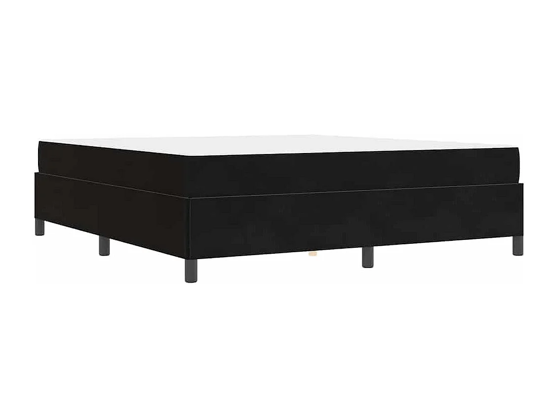 Cadre de lit Noir et blanc et noir 180 x 200 cm Velours