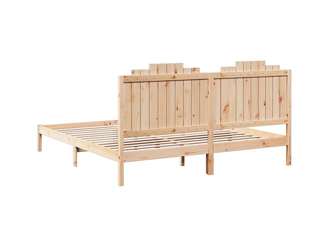Cadre de lit extra long sans matelas 180x220 cm bois massif