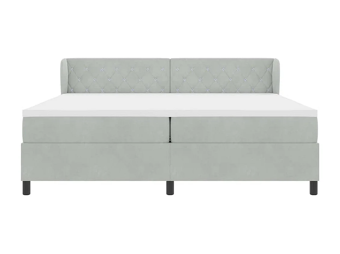 Cama con Somier y Colchón Gris Oscuro 80x200 cm Terciopelo