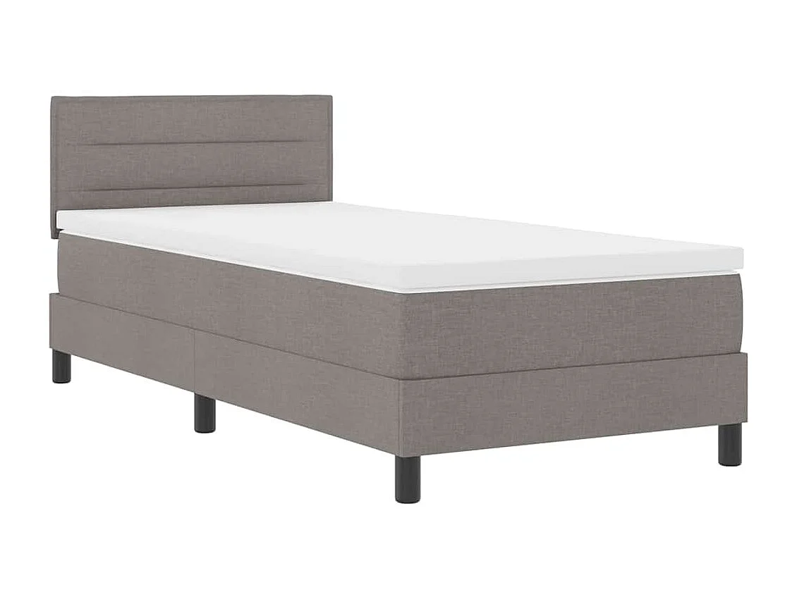 Cama Box com colchão Cinzento-acastanhado 80 x 200 cm tecido