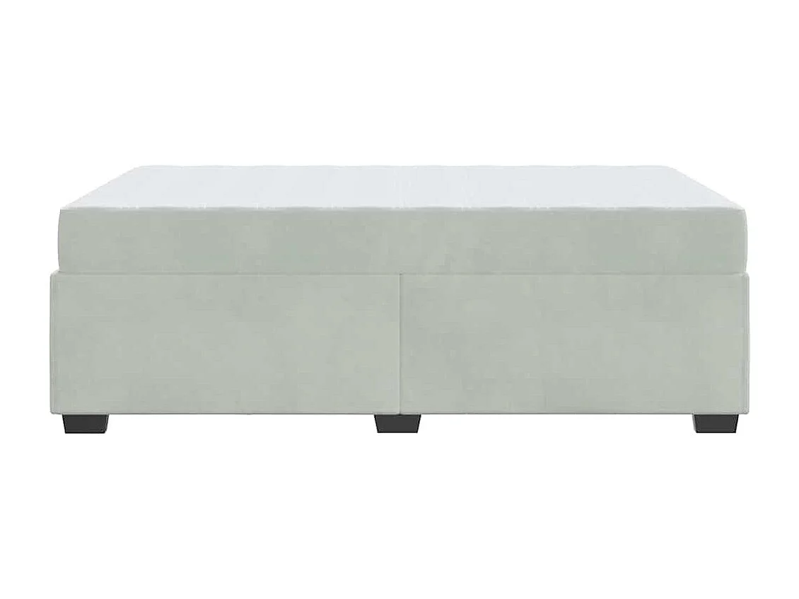 Cadre de lit avec matelas Gris clair 120 x 200 cm Velours