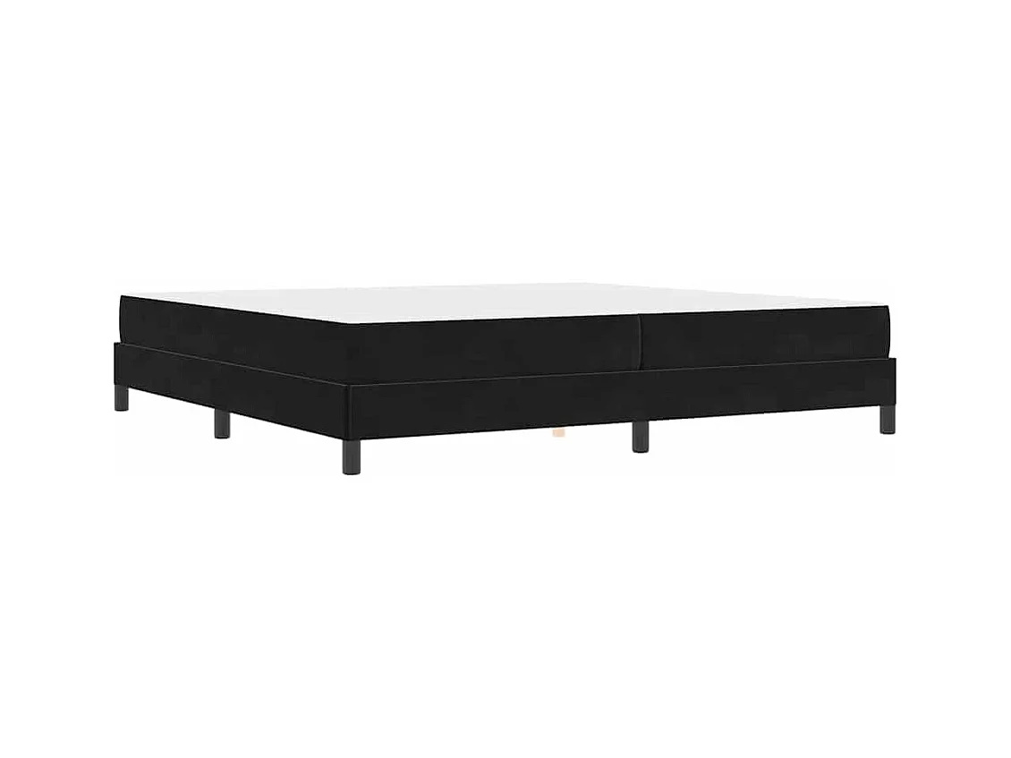 Cama box spring con colchón Negro 200 x 200 cm Terciopelo
