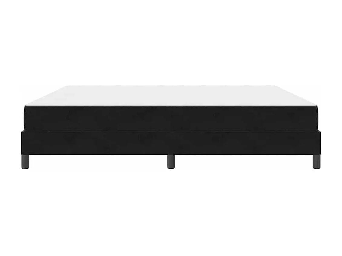 Cama box spring con colchón Negro 200 x 200 cm Terciopelo