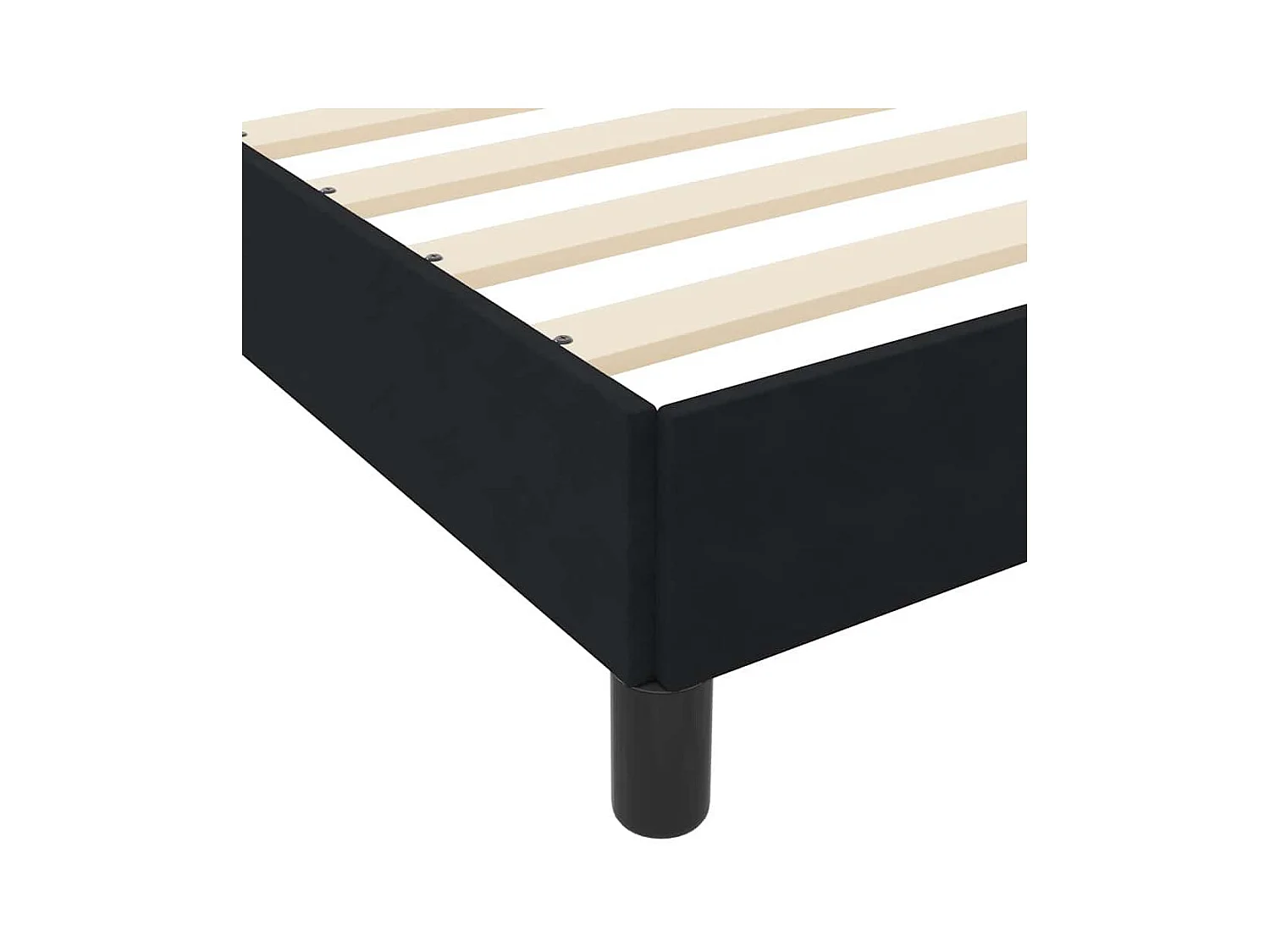 Cadre de lit avec matelas Noir 200 x 200 cm Velours