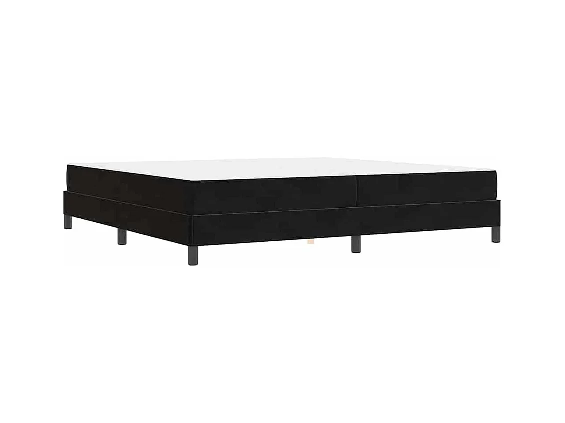 Cadre de lit avec matelas Noir 200 x 200 cm Velours