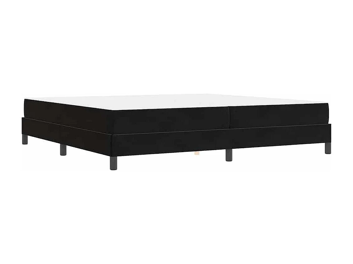 Cadre de lit avec matelas Noir 200 x 200 cm Velours