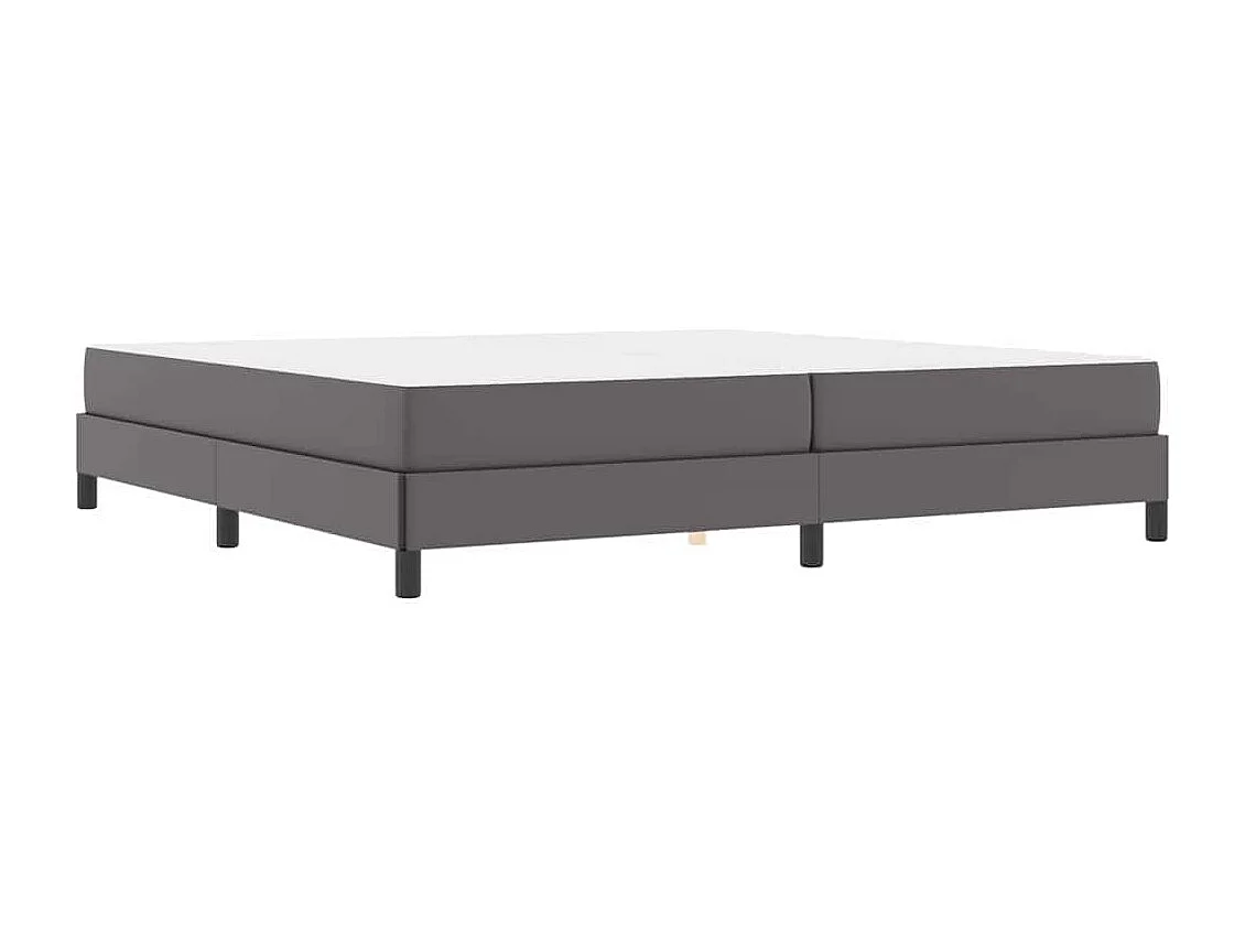 Cadre de lit avec matelas Gris 200 x 200 cm Faux cuir