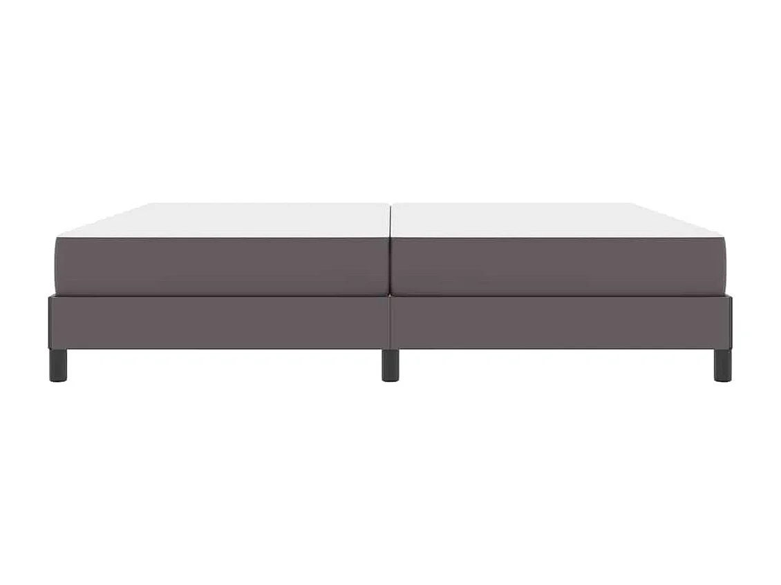Cadre de lit avec matelas Gris 200 x 200 cm Faux cuir