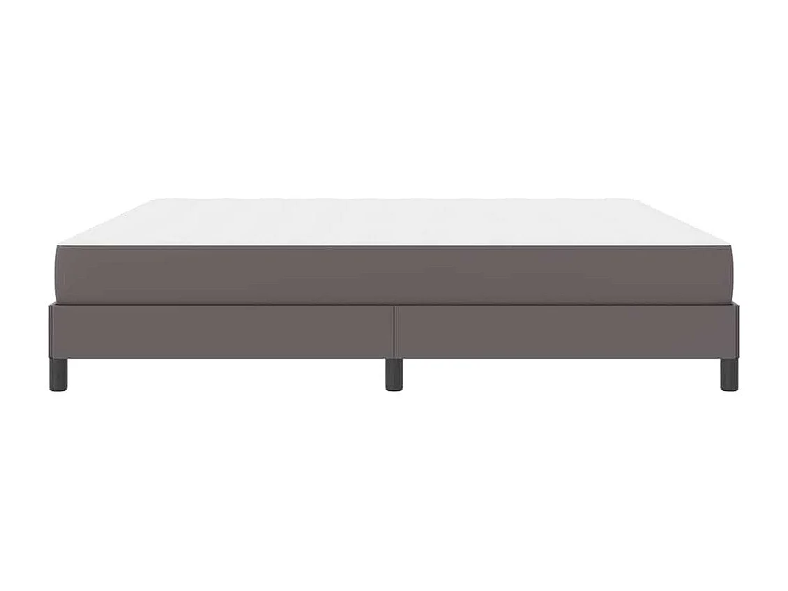 Cadre de lit avec matelas Gris 200 x 200 cm Faux cuir