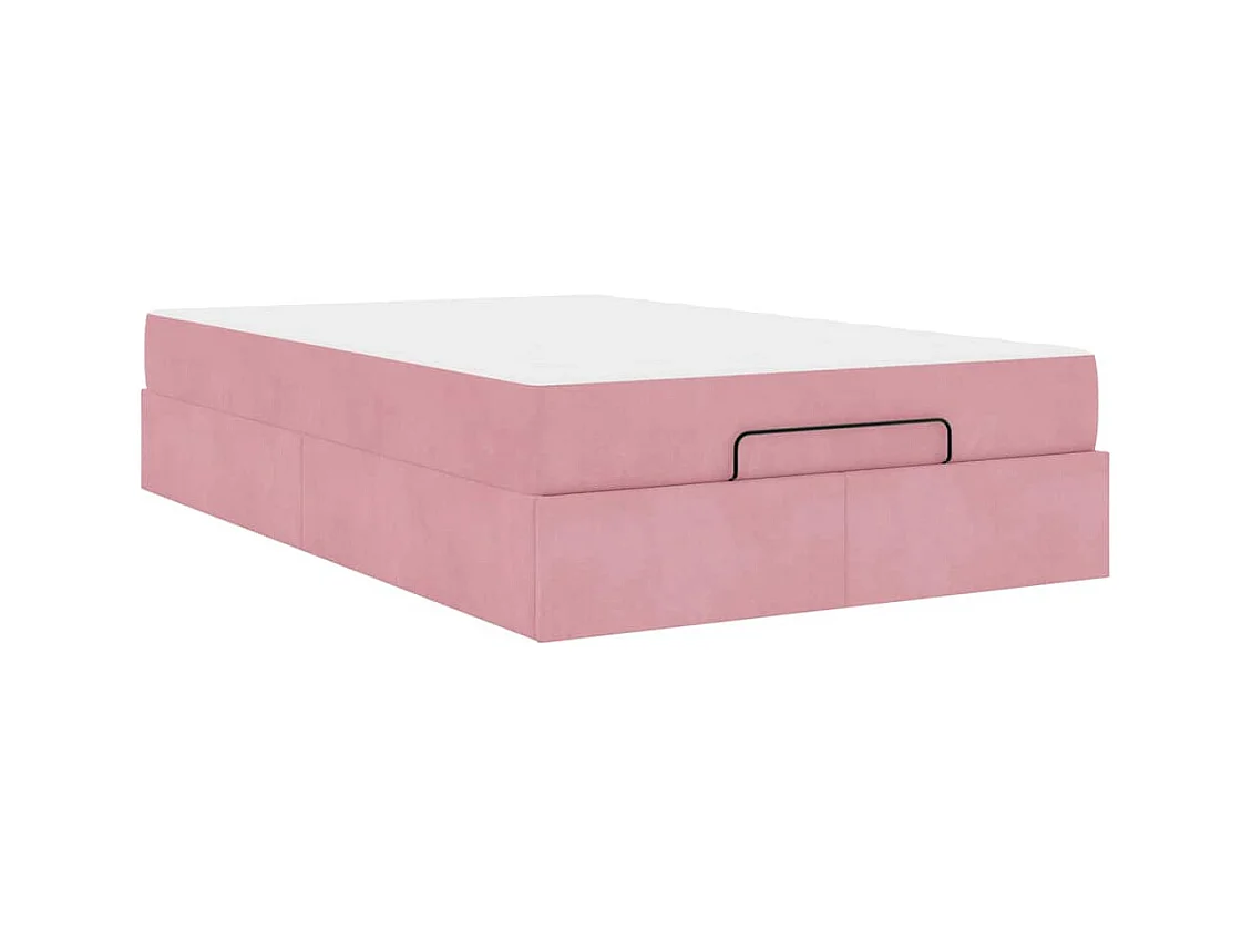 Cadre de lit avec matelas Rose 120 x 200 cm Velours