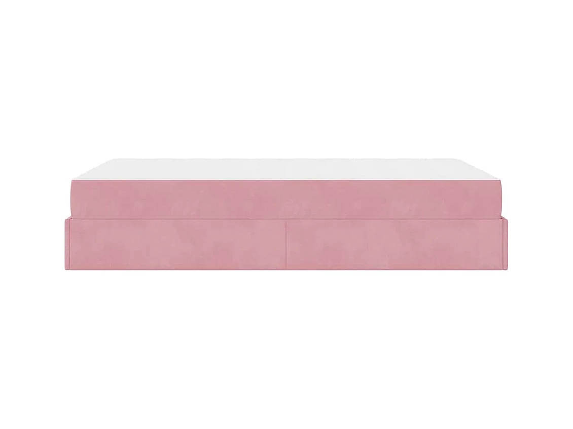 Cadre de lit avec matelas Rose 120 x 200 cm Velours