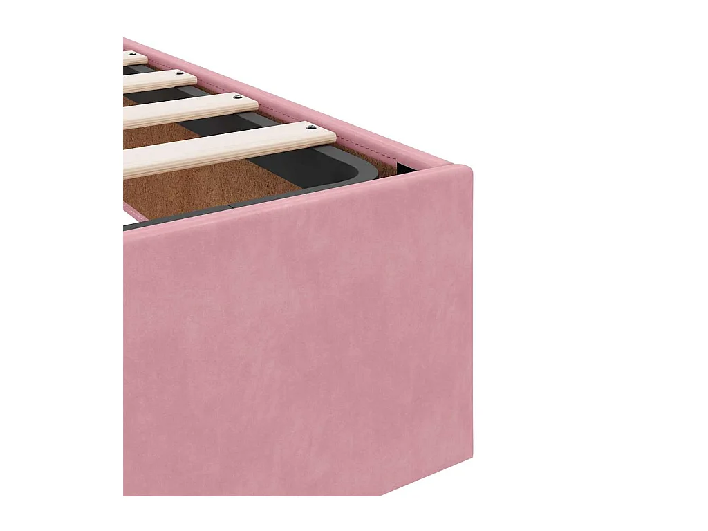 Cadre de lit avec matelas Rose 120 x 200 cm Velours