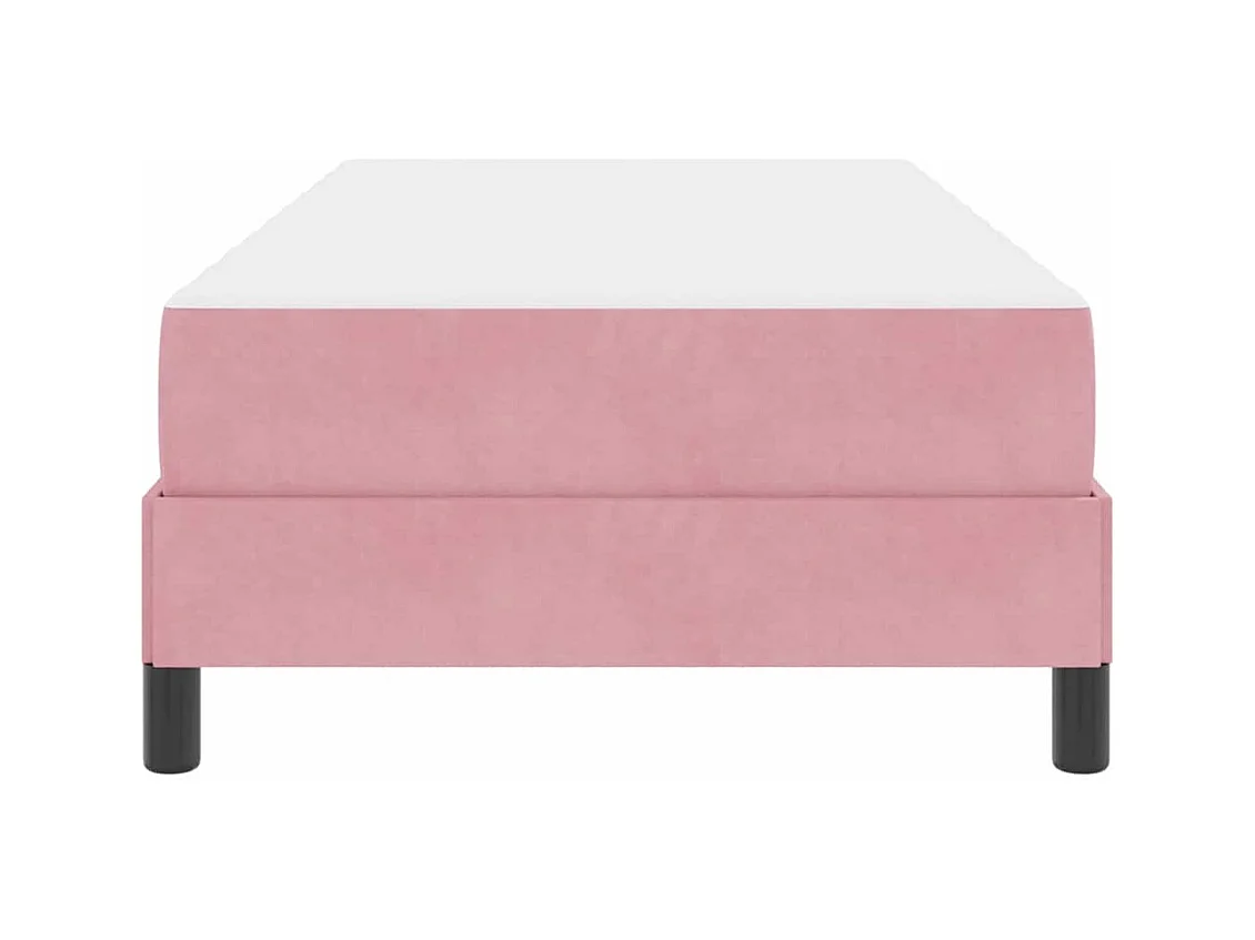 Cadre de lit avec matelas Rose 100 x 200 cm Velours
