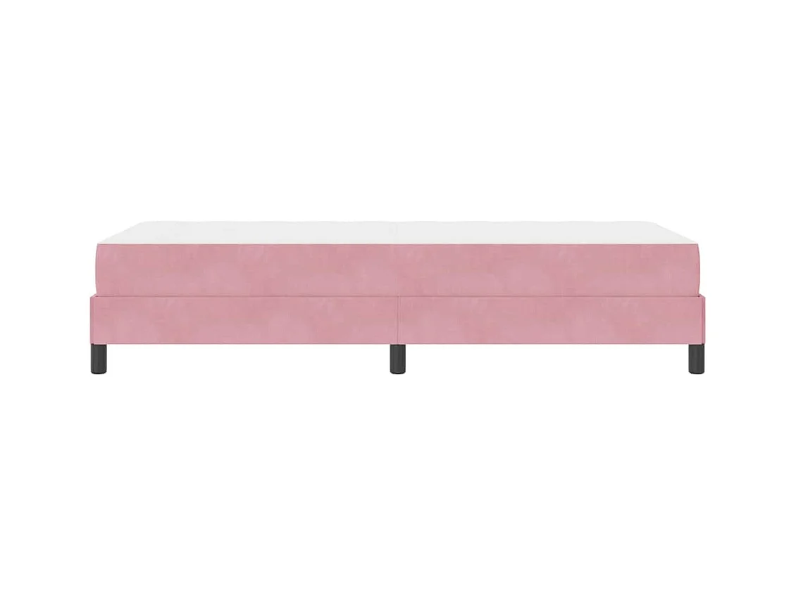 Cadre de lit avec matelas Rose 100 x 200 cm Velours