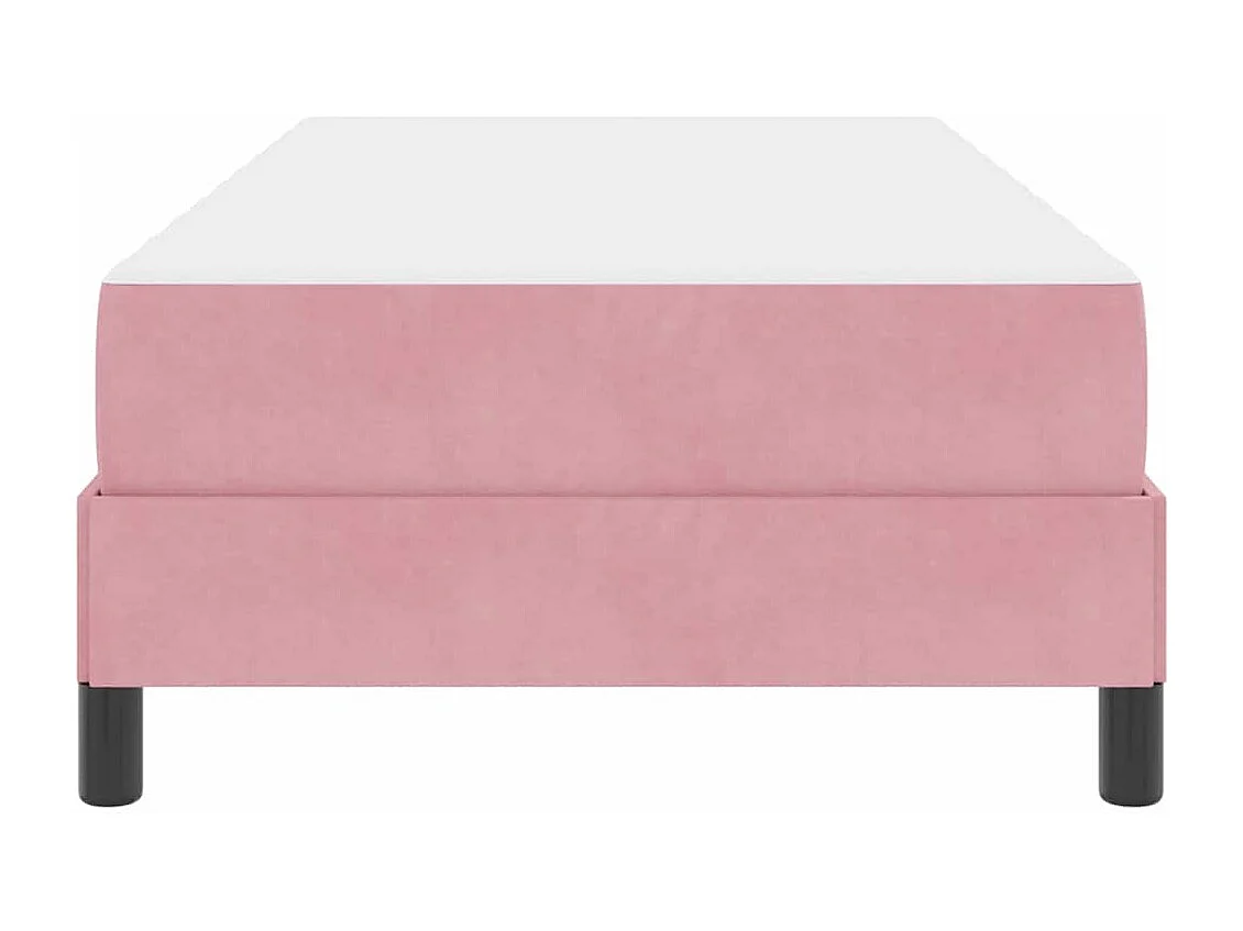 Cadre de lit avec matelas Rose 100 x 200 cm Velours
