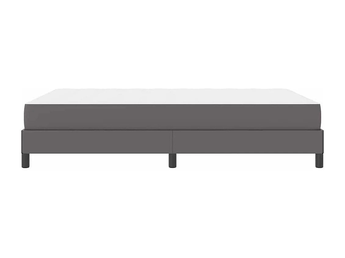 Cadre de lit avec matelas Gris 140 x 200 cm Faux cuir